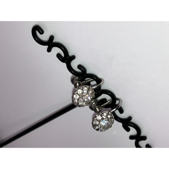 Vintage Vargas Faux Galaxy Opal Silver-Tone Screw Back Earrings! - Picture 5 of 8